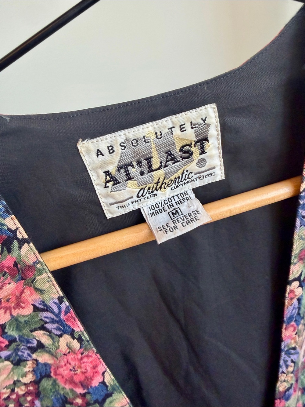 Vintage Absolutely At Last Floral Cotton Vest Size M - Picture 3 of 7